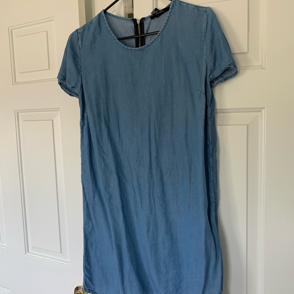 Denim shift dress size small